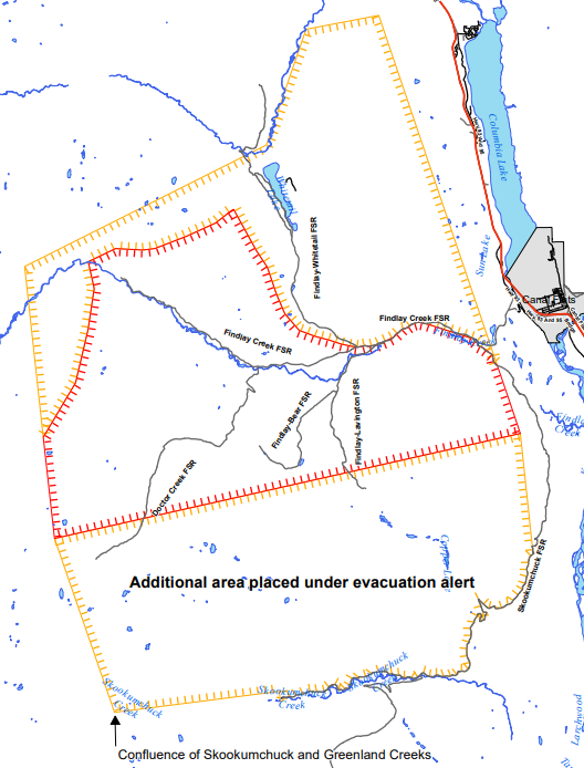 Rdek Expands Evacuation Alert Area Around Doctor Creek Wildfire My