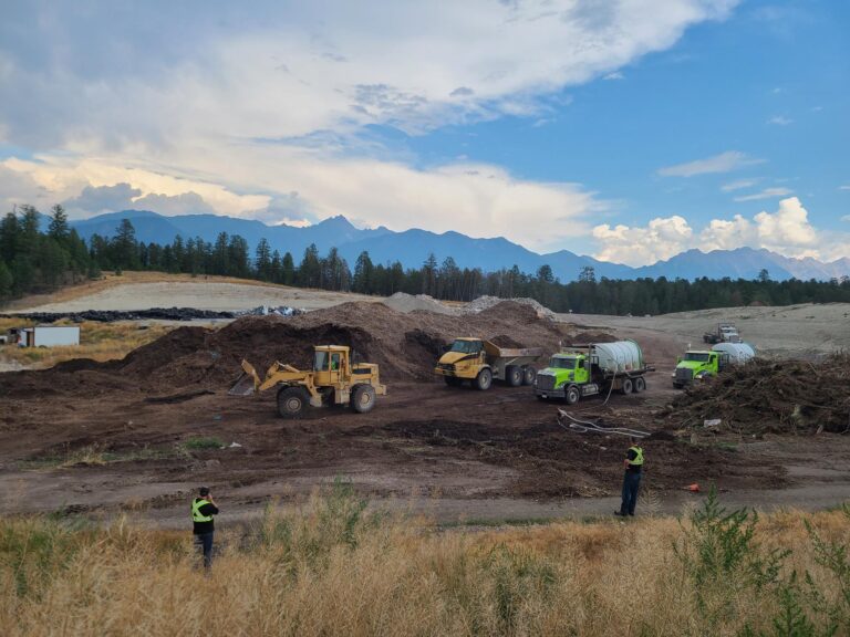 RDEK contractors take down fire in green waste pile