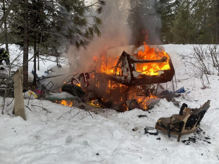 Cranbrook firefighters take down Christmas Eve trailer fire