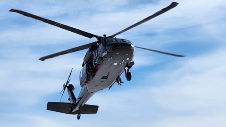 Black Hawk helicopter patrolling B.C.-U.S. border for illegal activities